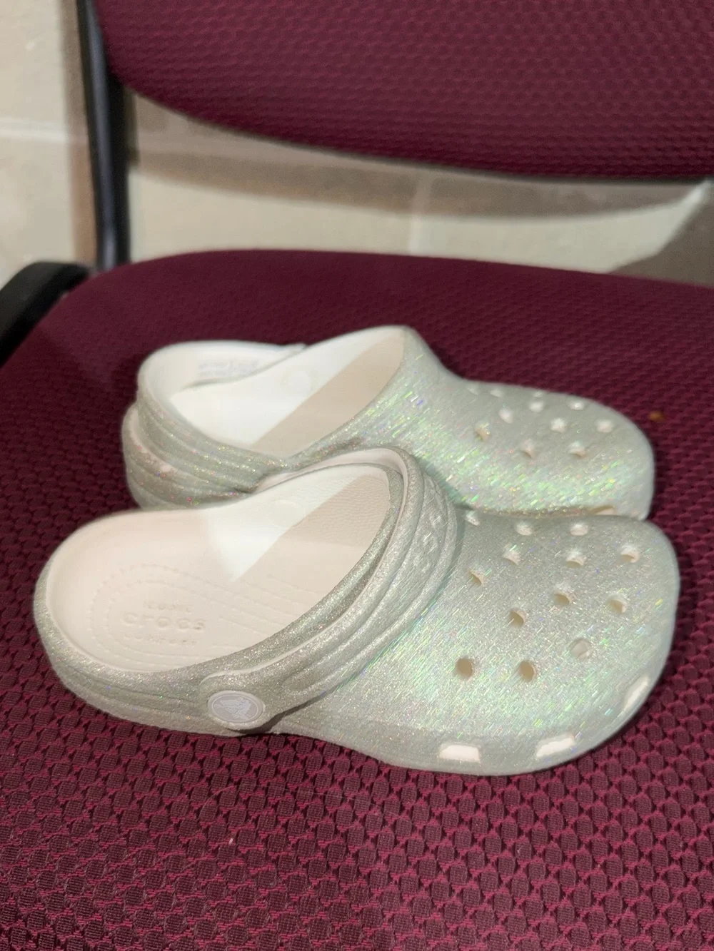 CROCS sparkling silver